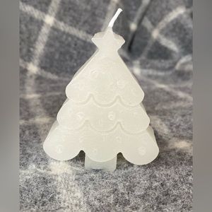 Natural beeswax Christmas tree candle, unscented.
